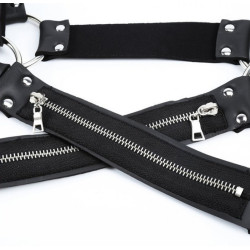 Generique Harnais en néoprène Cross Body Zip Noir